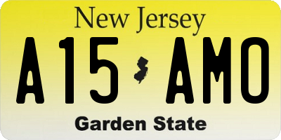 NJ license plate A15AMO