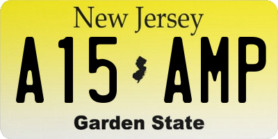 NJ license plate A15AMP