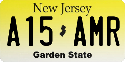 NJ license plate A15AMR