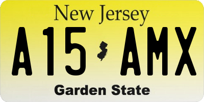 NJ license plate A15AMX