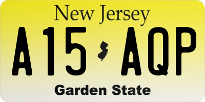 NJ license plate A15AQP