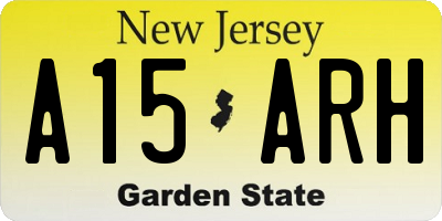 NJ license plate A15ARH
