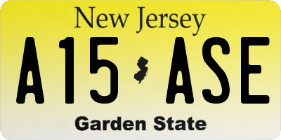 NJ license plate A15ASE