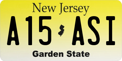 NJ license plate A15ASI
