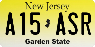 NJ license plate A15ASR