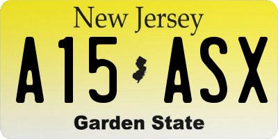 NJ license plate A15ASX