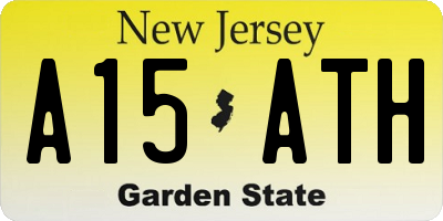NJ license plate A15ATH