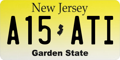 NJ license plate A15ATI