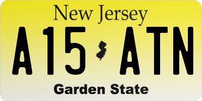 NJ license plate A15ATN