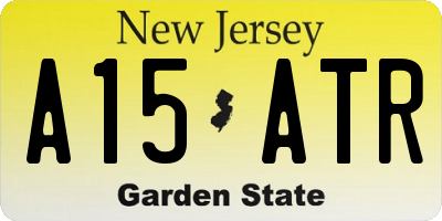 NJ license plate A15ATR