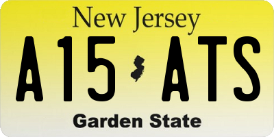 NJ license plate A15ATS