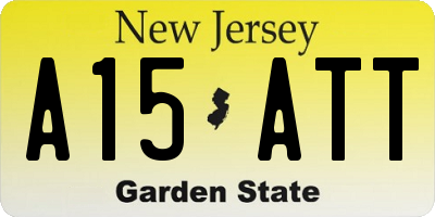 NJ license plate A15ATT