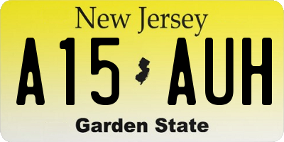 NJ license plate A15AUH