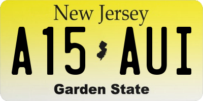 NJ license plate A15AUI