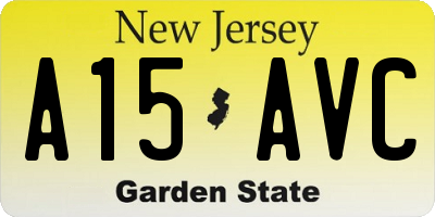 NJ license plate A15AVC
