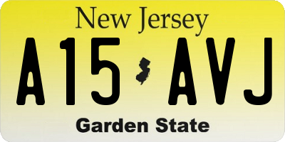 NJ license plate A15AVJ