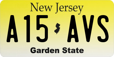 NJ license plate A15AVS
