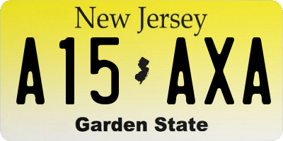NJ license plate A15AXA