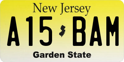 NJ license plate A15BAM
