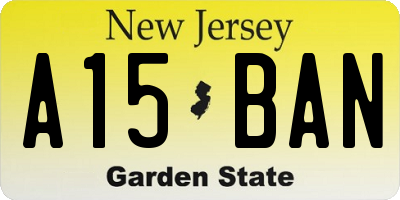 NJ license plate A15BAN