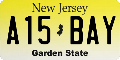 NJ license plate A15BAY