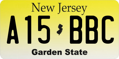 NJ license plate A15BBC