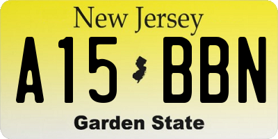 NJ license plate A15BBN