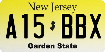 NJ license plate A15BBX