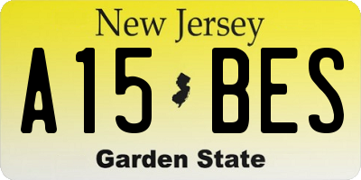 NJ license plate A15BES