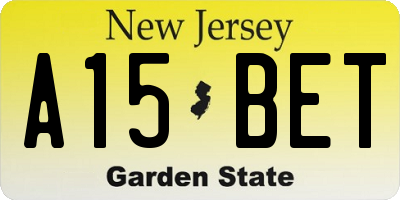 NJ license plate A15BET