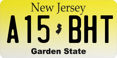 NJ license plate A15BHT