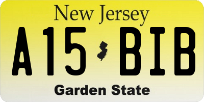 NJ license plate A15BIB