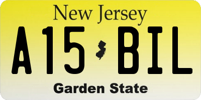 NJ license plate A15BIL