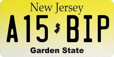 NJ license plate A15BIP