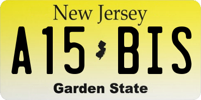 NJ license plate A15BIS