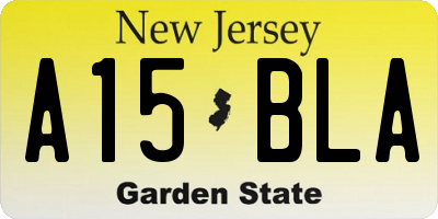 NJ license plate A15BLA