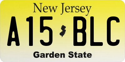 NJ license plate A15BLC