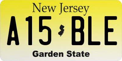 NJ license plate A15BLE