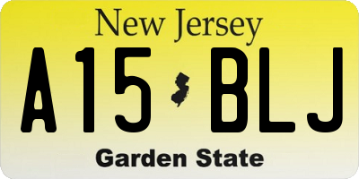 NJ license plate A15BLJ