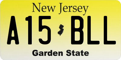 NJ license plate A15BLL