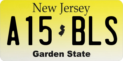 NJ license plate A15BLS