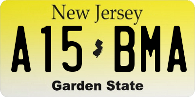 NJ license plate A15BMA