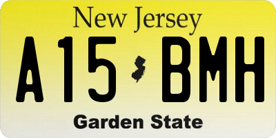 NJ license plate A15BMH