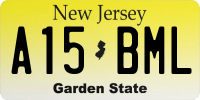 NJ license plate A15BML