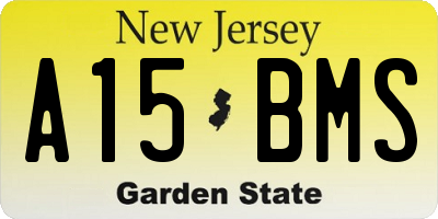 NJ license plate A15BMS