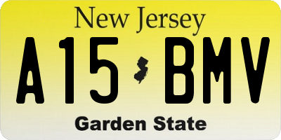 NJ license plate A15BMV