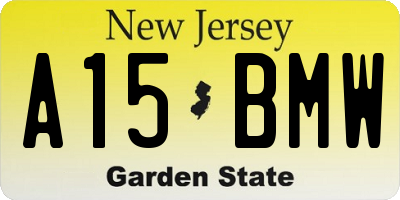 NJ license plate A15BMW
