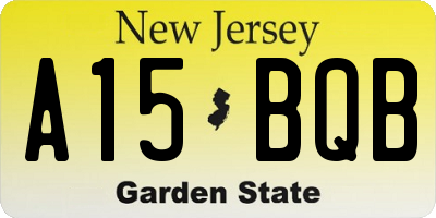 NJ license plate A15BQB