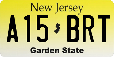 NJ license plate A15BRT