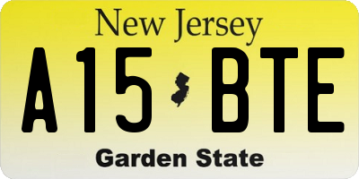NJ license plate A15BTE